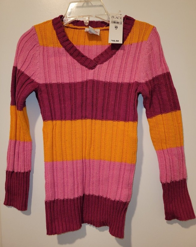 New Children's Place Sweater Girls 4T Pullover V Neck NWT 