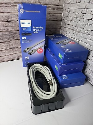 Philips Cat8 Network Cable 40GPS 10ft Cat 8-Streaming Gaming-Gray/FREE SHIPPING