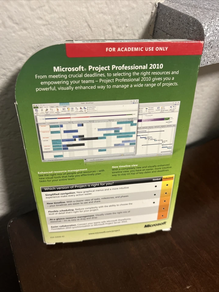 Microsoft Project 2010 Professional For 2 PCs Full Academic Version =RETAIL BOX= - Image 3 of 4