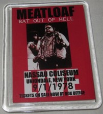 MEAT LOAF LARGE ACRYLIC FRIDGE MAGNET 1978 NASSAU COLISEUM
