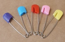 5x Quality Colourful Nappy Safety Pins One Size 5cm Length Sewing Craft Free P&P