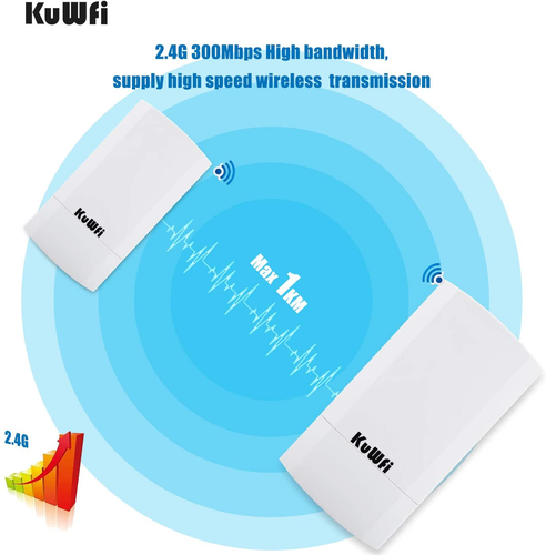 2-Pack 300Mbps Wireless Outdoor CPE Kit Point to- Point Wireless Access Point... - Picture 6 of 9