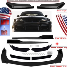 For 328i 335i E90 E60 Front Bumper Lip Spoiler Splitter Body Kit+Side Skirts