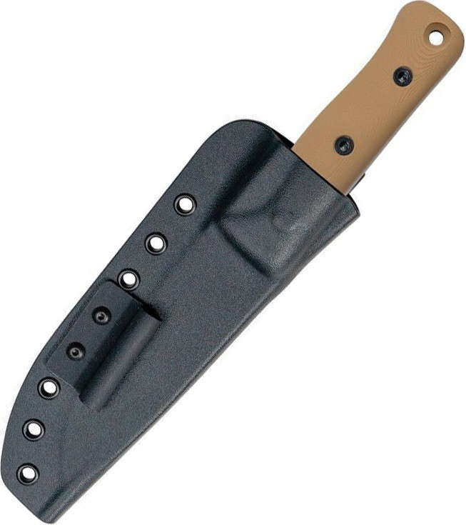 Reiff Knives F5 Survival Fixed Knife 5" CPM3V Steel Full Blade Tan G10