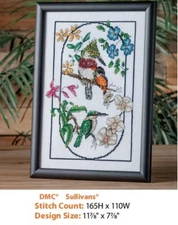 EXOTIC  BIRDS AND FLOWERS   CROSS STITCH  PATTERN ONLY    YD  SES