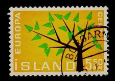 ICELAND  SCOTT # 348   USED  EUROPA ISSUE