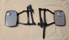 Clamp-on Towing Mirrors. Adjustable Rubber Straps Provied A Universal Fit.