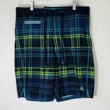 NEW ZEROXPOSUR Men's Teal Crew Swim Trunks, size Medium