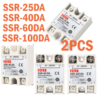 Solid State Relay Module SSR-25/40/60/80/100DA DC-AC High Voltage single-phase