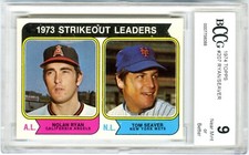 Nolan Ryanseaver1974 Topps 73 Strikeout Ldrs Bccg-9 Nr-mint Graded Card207 Nolan Ryanseaver1974 Topps 73 Strikeout Ldrs Bccg-9 Nr-mint Graded Card207