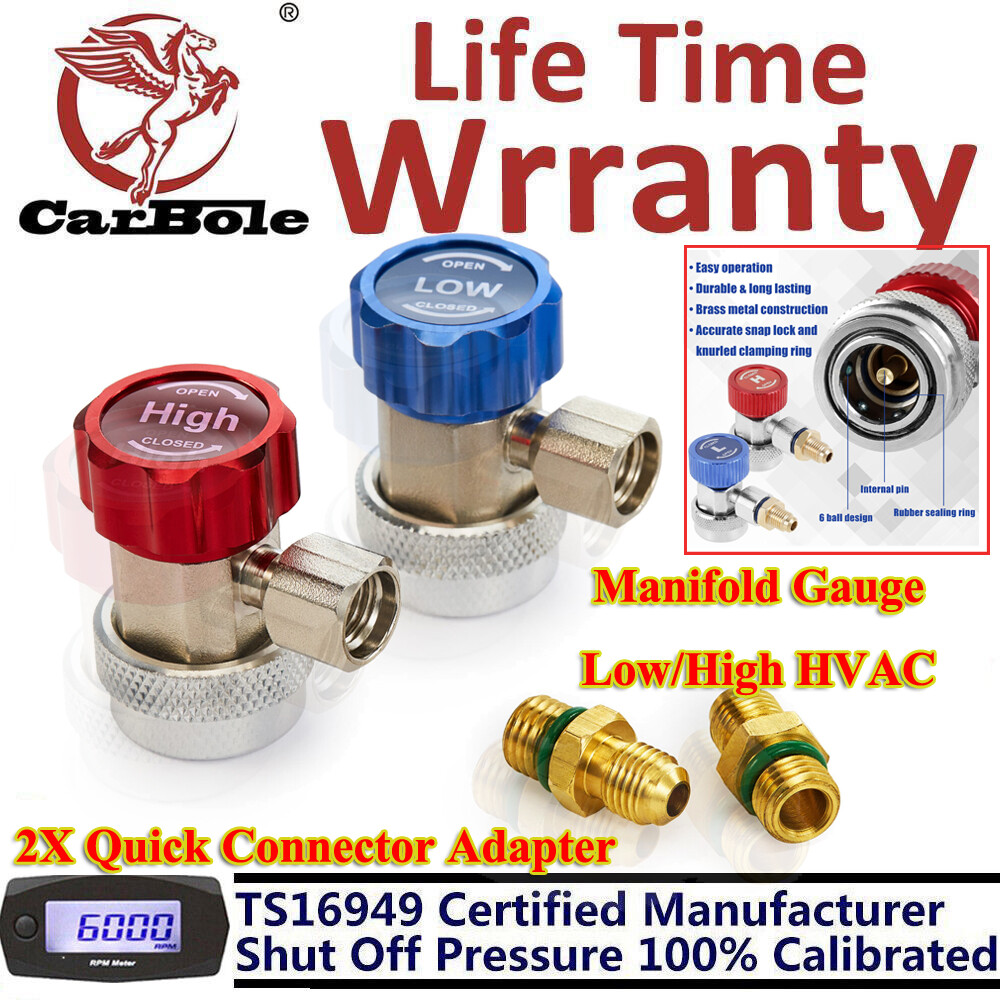 Boost Gauges Individual Gauges 2-Piece A/C Quick Coupler Adapter Set For Ac Gauge Manifold K 896142 - Foto 3