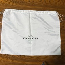 Coach H 15 x W 19.3 inches. Drawstring Dust Bag Black / White Fast free shipping