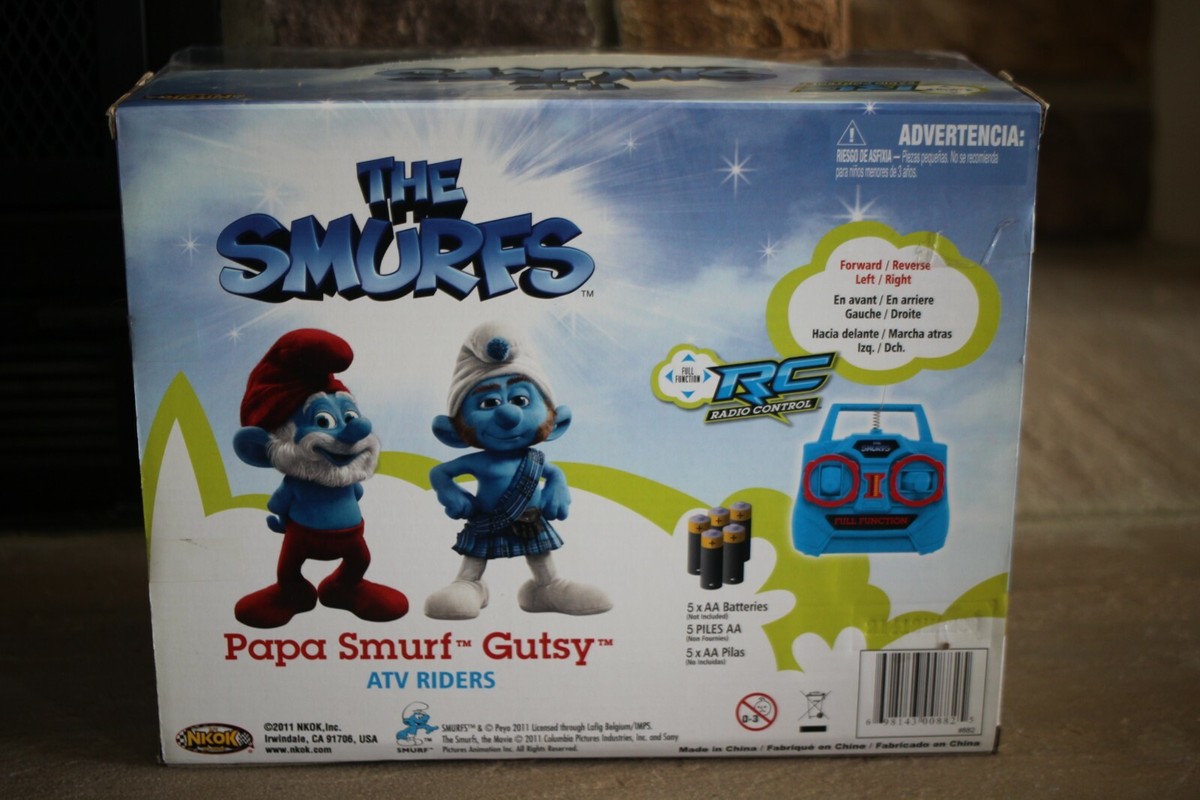 NEW THE SMURFS NKOK GUSTY SMURF ATV RIDER RC RADIO CONTROL FULL