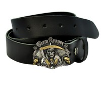 Totenkopf Skull GüRtelschnalle Reaper Heavy Metal Biker Belt Buckle Gothic *149
