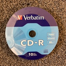 10 pack VERBATIM 52X CD-R Digital Vinyl 700MB...