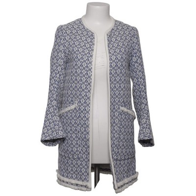 Zara Basic Outerwear, Mantel, Damen, Größe: XS, Blau/Weiß, Polyester #E63