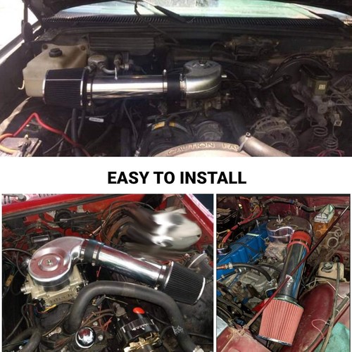 Cold Air Intake Kit with Filter 1988-1995 Fit Silver Tube & Black - Picture 6 of 7