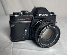 Konica AutoReflex TC 35mm SLR Film Camera Hexanon AR 50mm f/1.7 Lens Untested