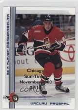 2000-01 ITG Be A Player Memorabilia 9/10 Vinny Prospal Vaclav #308 1s8