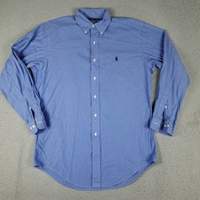 Ralph Lauren Shirt Mens Size 15 Blue Pony Dress Button Up Long Sleeve