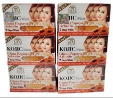 6X Kojic white Gluta Papaya Arbutin 7days White Soap 160g 4 in 1 Free Shipping