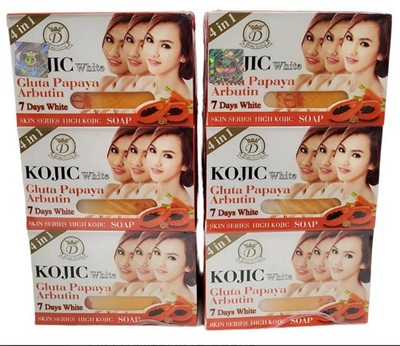 6X Kojic white Gluta Papaya Arbutin 7days White Soap 160g 4 in 1 Free Shipping | eBay 6X Kojic white Gluta Papaya Arbutin 7days White Soap 160g 4 in 1 Free Shipping | eBay
