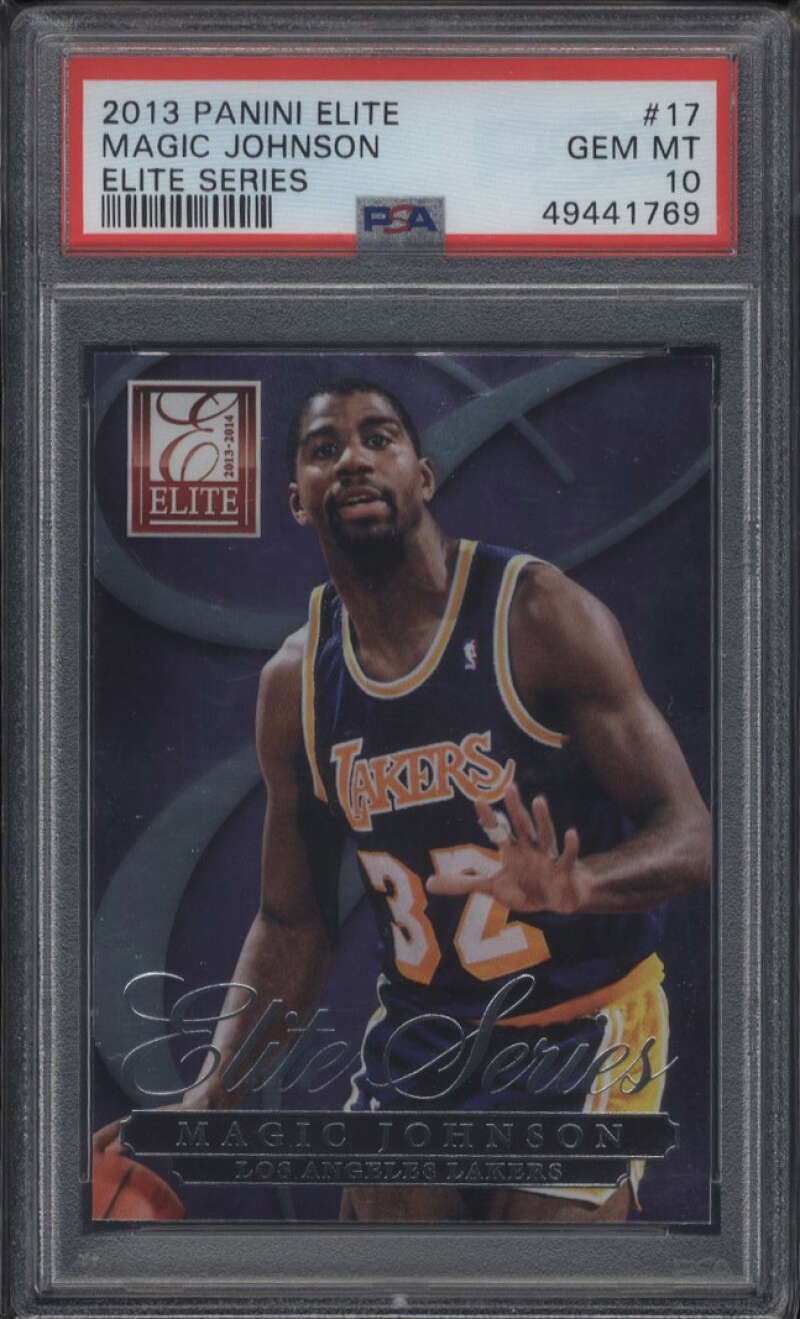2013 Panini Elite Series #17 Magic Johnson PSA 10 Gem Mint Population 1/1