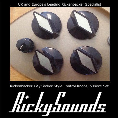 TV/Herd Stil Regler für Rickenbacker Gitarre - 5 Stück Set - Made in USA