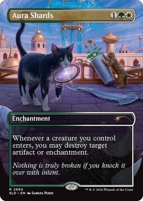 NM MTG FOIL AURA SHARDS SECRET LAIR CATS ARE THE BEST CATS OF CHAOS