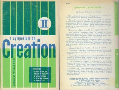 Symposium on Creation vol 2, 1970 Donald Patten Donald Chittick Stuart Nevins