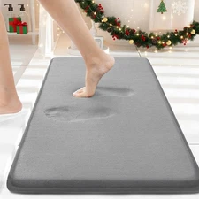 Memory Foam Bath Mat 30x20 Extra Soft Absorbent Bathroom, Grey Set 1 PCS