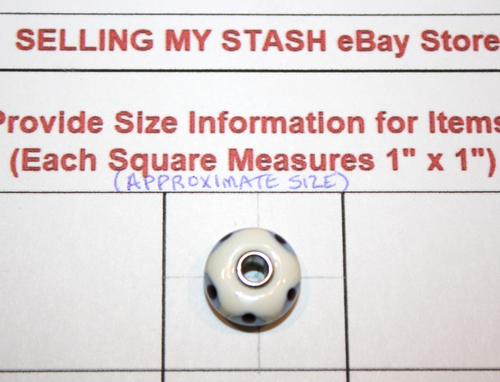 TROLLBEADS OOAK One of a Kind Unique LAA 925S Bead Ivory Light Blue Black New - Picture 5 of 6