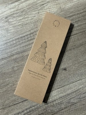 Eulenschnitt Papiertannen 2er Set Natur | Neu& Ovp | Faltbäume Magnet