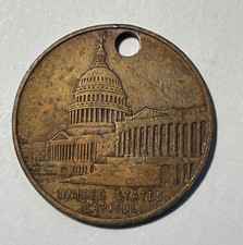 1800 - 1950 Washington D.C. Sesquicentennial U.S. Capital Token Pendant  (BZ716)