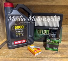 SUZUKI AN650 BURGMAN 2002-2018 MOTUL 5000 10W40 SERVICE KIT inc SUMP WASHER