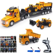 RC Semi Truck with Trailer: 2.4Ghz Remote Control Flatbed Truck with