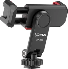 ST-06S Phone Tripod Mount, Universal Smartphone Mount Adapter with 2 Cold Shoe,