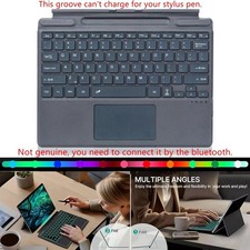 Backlit Wireless Slim Keyboard Touchpad for Microsoft Surface Pro 8/9/X/10/11 US