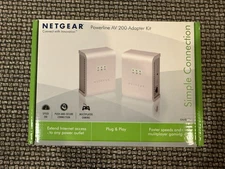 Netgear Powerline AV 200 Adapter Kit XAVB2001 Ethernet Extender – In Box