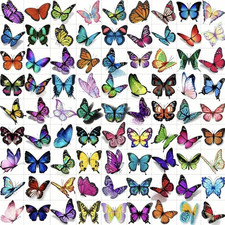 Set of 81 Waterproof Temporary Tattoo Stickers Butterfly Arm Body Art