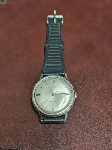 CP men Vintage 1967 Timex Marlin Dot-Dash Manual Wind Rare Model Watch Works 😃