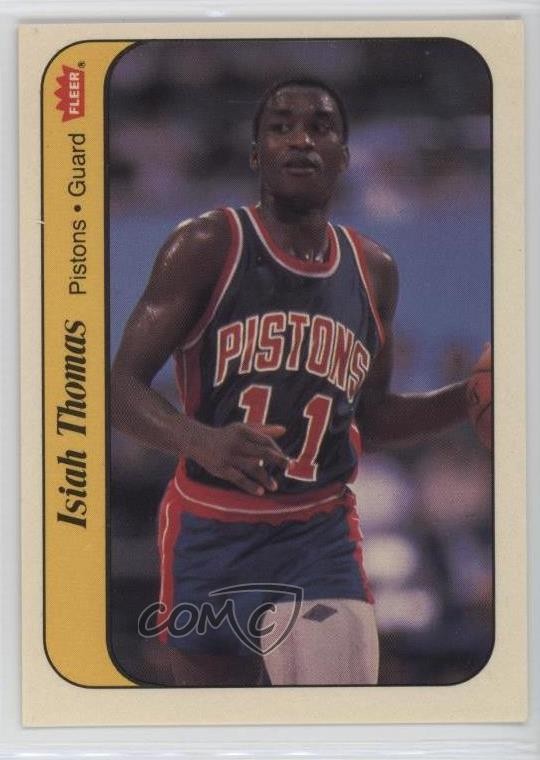 1986-87 Fleer Stickers Isiah Thomas #10 Rookie RC HOF
