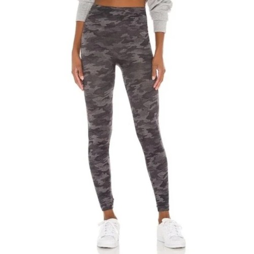 SPANX Look At Me Now Camo Leggings Heather Gray Size Medium