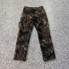 Vintage Cabelas Pants Mens 34 Realtree Camo Cargo Fleece Made USA