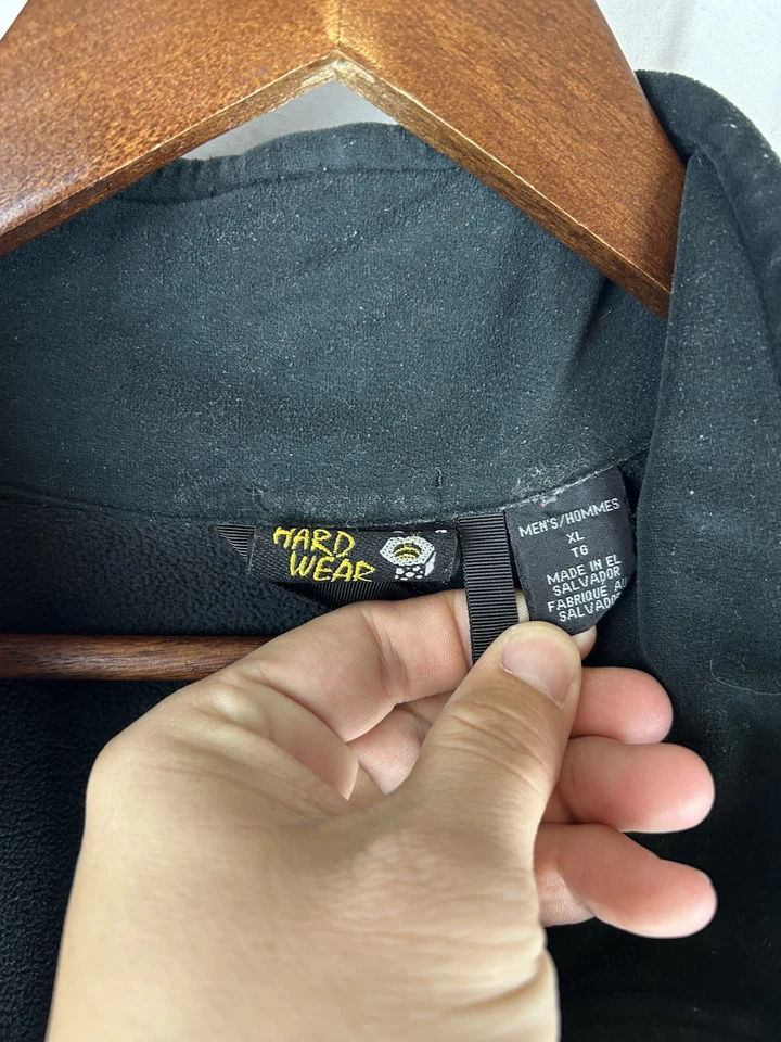 Chaqueta MOUNTAIN HARDWEAR Para Hombre XL Negra Polartec Polar Cremallera Completa Foto 4 de 4