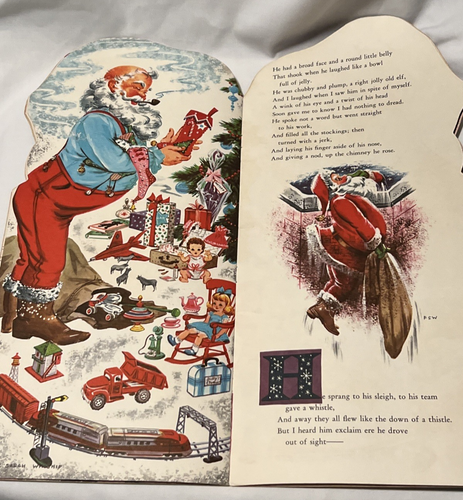 Night Before Christmas Florence Winship 1958 Santa Book Whitman - Bild 21 von 22