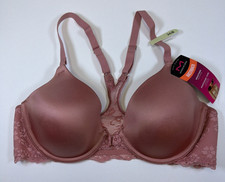 Maidenform Women's 36B One Fab Fit Lace T-Back Shaping Underwire Bra 07112 Pink