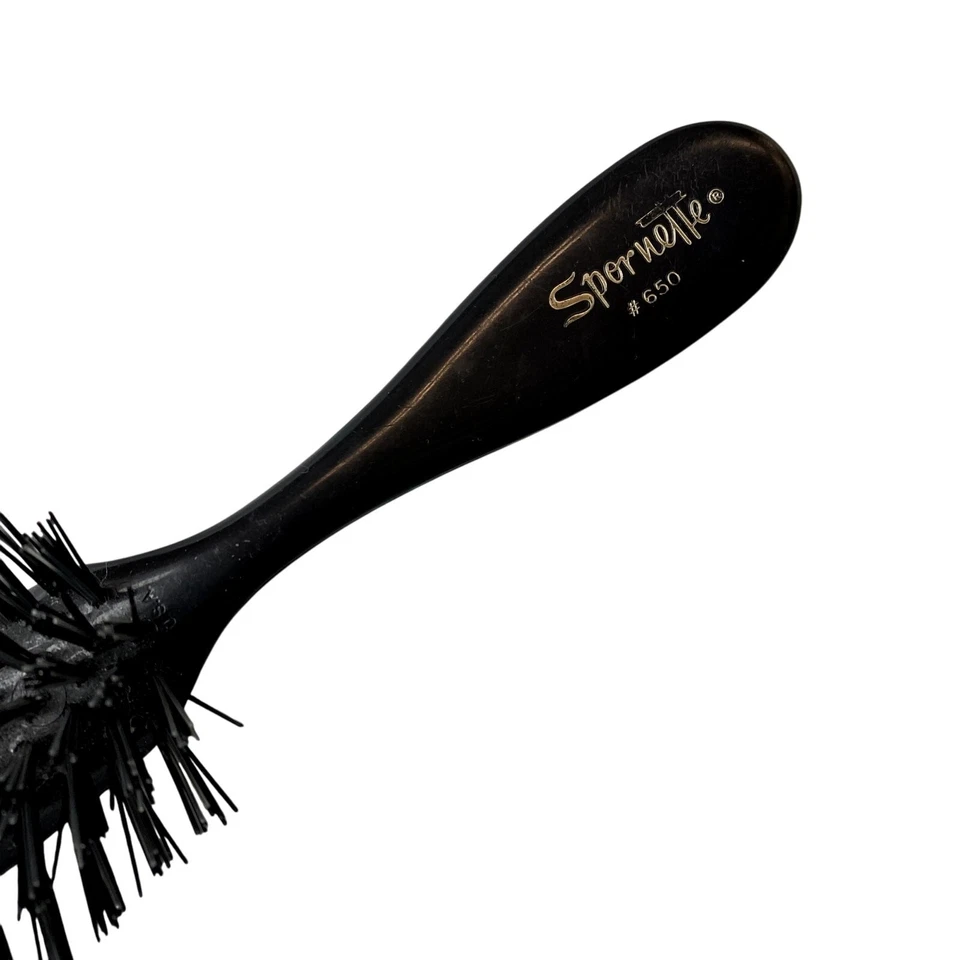 Vintage Spornette #650 Boar Bristle Hair Brush Black - Image 2 of 4