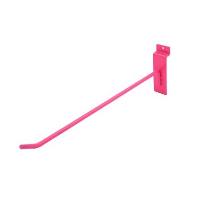 SSWBasics 10'' Slatwall Hooks - Pack of 50 - Durable and Stylish Hot Pink Slat