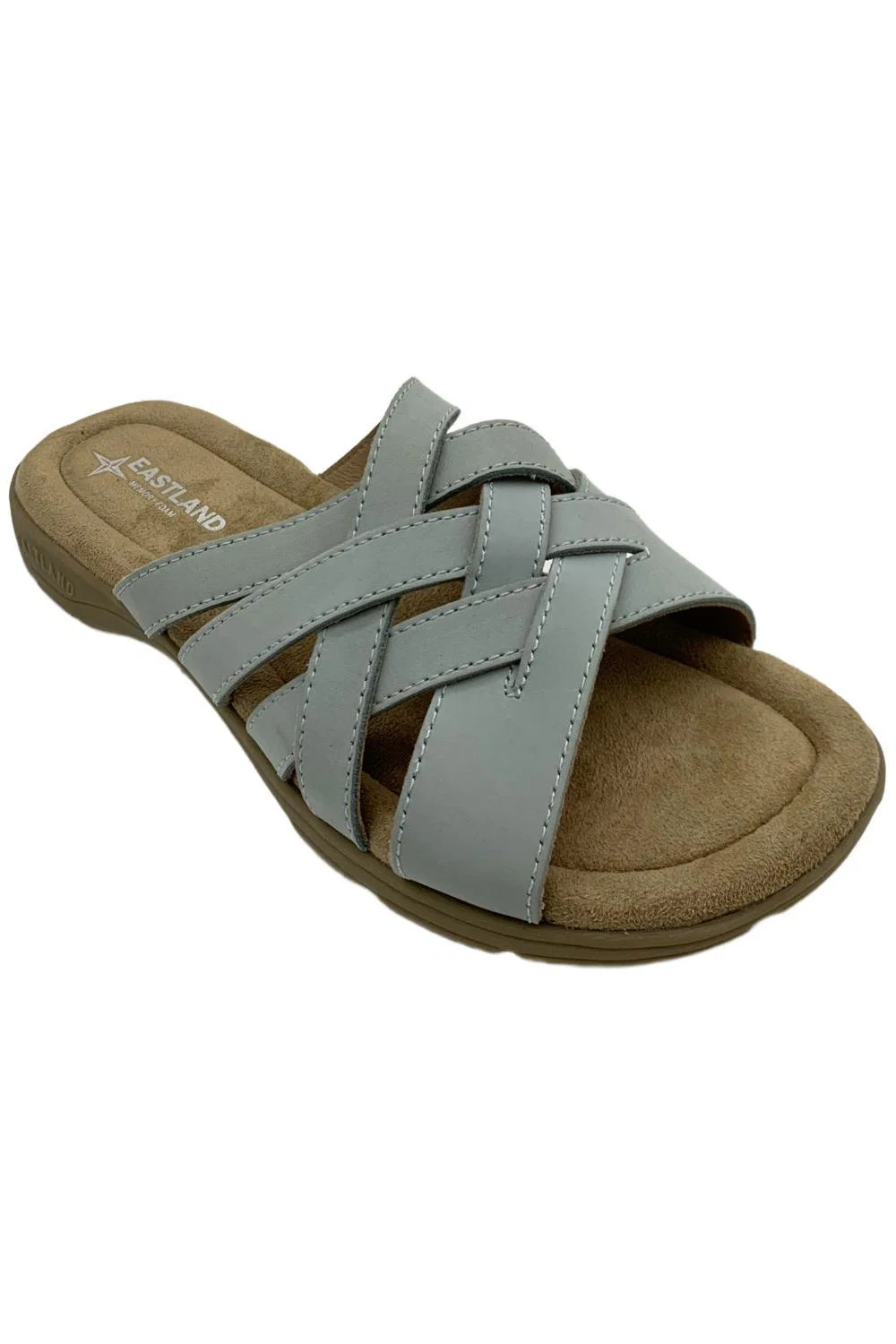 Eastland Womens Hazel Slip-On Slide Sandal Light Blue 6790₽